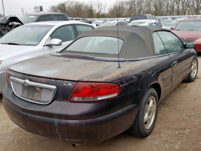 1C3EL45X13N508385 - 2003 CHRYSLER SEBRING LX PURPLE photo 4