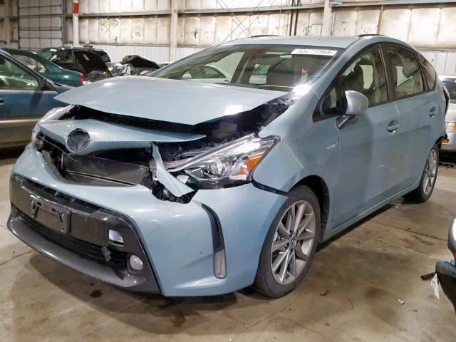 JTDZN3EU3FJ024978 - 2015 TOYOTA PRIUS V BLUE photo 2