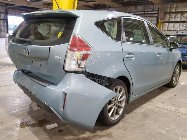 JTDZN3EU3FJ024978 - 2015 TOYOTA PRIUS V BLUE photo 4