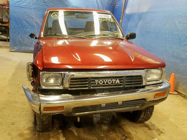 JT4RN01P3L7034658 - 1990 TOYOTA PICKUP 1/2 RED photo 9