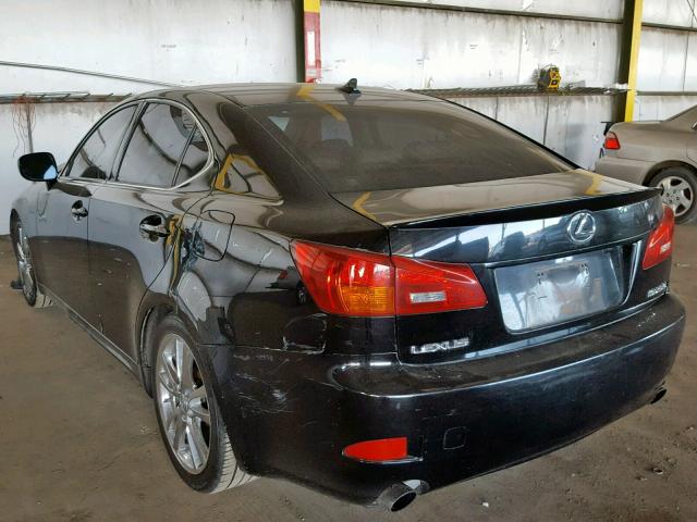 JTHBK262472029375 - 2007 LEXUS IS 250 BLACK photo 3