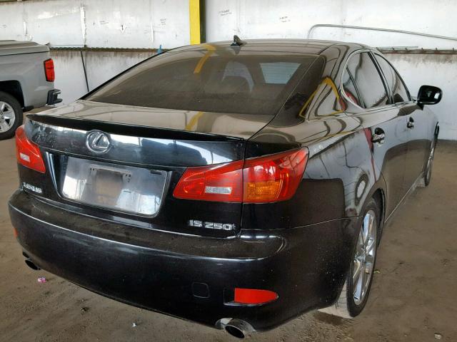 JTHBK262472029375 - 2007 LEXUS IS 250 BLACK photo 4