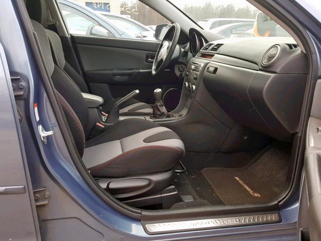 JM1BK34L471684323 - 2007 MAZDA SPEED 3 BLUE photo 5