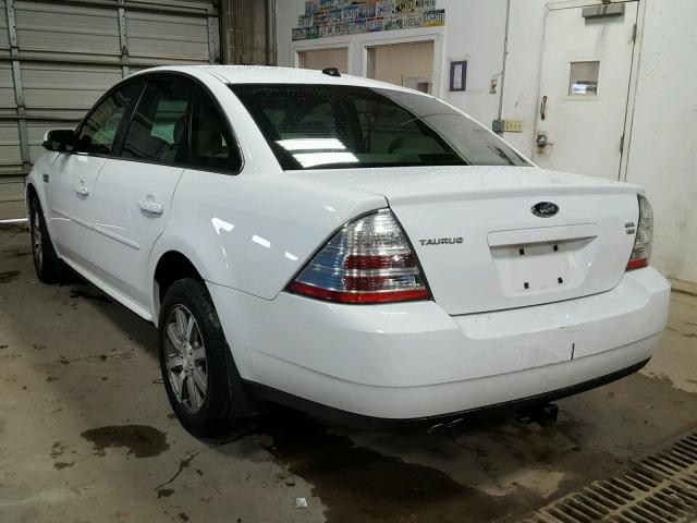 1FAHP27W58G170562 - 2008 FORD TAURUS SEL WHITE photo 3