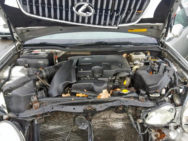 JT8BD69S250207306 - 2005 LEXUS GS 300 SILVER photo 7