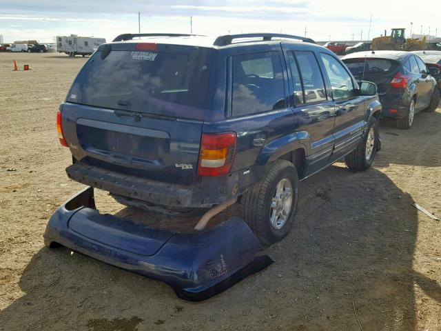 1J4GX48S52C271378 - 2002 JEEP GRAND CHER BLUE photo 4