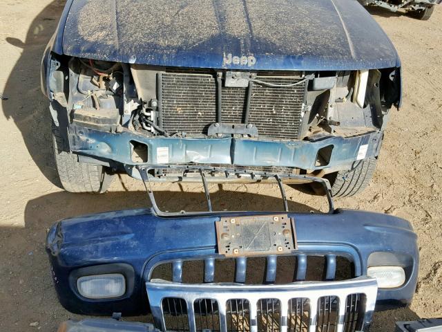 1J4GX48S52C271378 - 2002 JEEP GRAND CHER BLUE photo 9