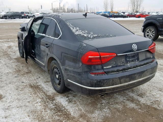 1VWBS7A36GC052677 - 2016 VOLKSWAGEN PASSAT SE BLACK photo 3