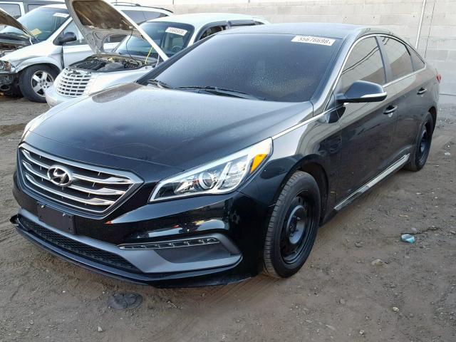 5NPE34AF9FH236102 - 2015 HYUNDAI SONATA SPO BLACK photo 2