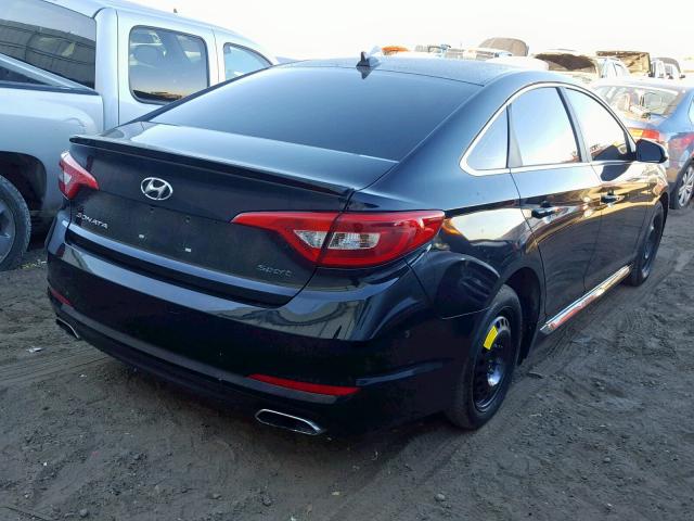 5NPE34AF9FH236102 - 2015 HYUNDAI SONATA SPO BLACK photo 4