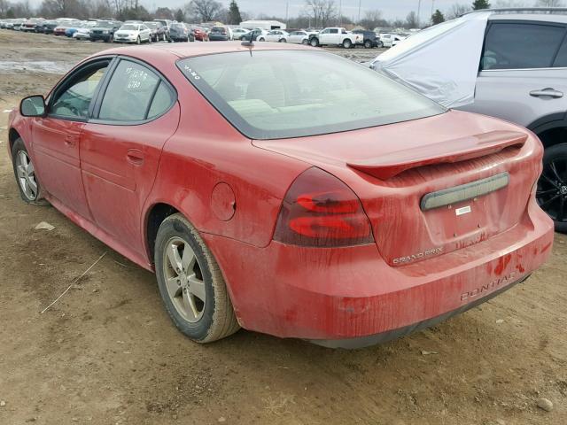 2G2WP552181186780 - 2008 PONTIAC GRAND PRIX RED photo 3