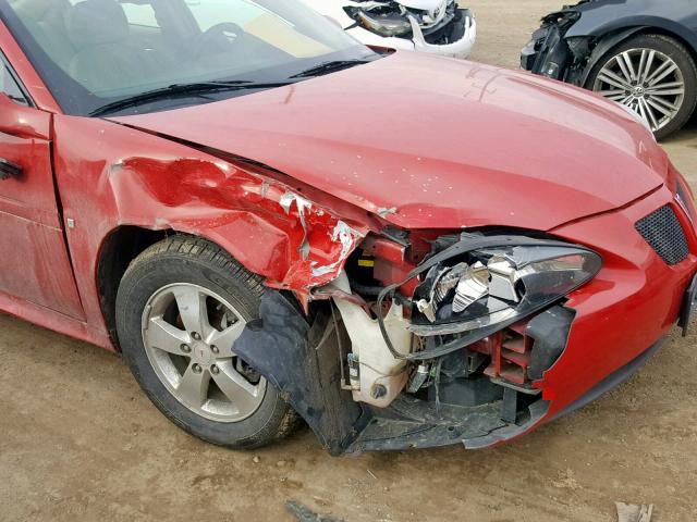 2G2WP552181186780 - 2008 PONTIAC GRAND PRIX RED photo 9