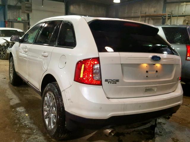 2FMDK4JC2CBA94876 - 2012 FORD EDGE SEL WHITE photo 3