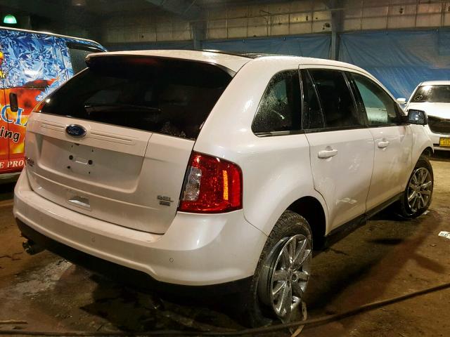 2FMDK4JC2CBA94876 - 2012 FORD EDGE SEL WHITE photo 4