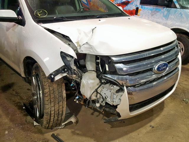 2FMDK4JC2CBA94876 - 2012 FORD EDGE SEL WHITE photo 9