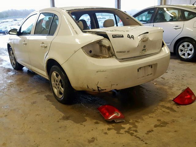 1G1AT58H197159691 - 2009 CHEVROLET COBALT LT WHITE photo 3