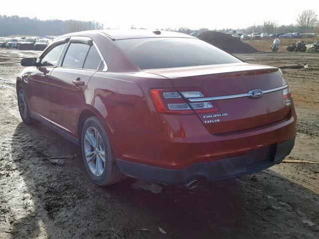 1FAHP2H81EG150739 - 2014 FORD TAURUS SEL RED photo 3