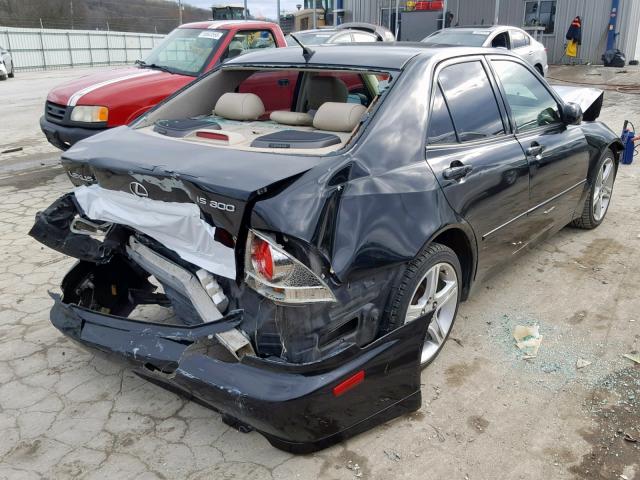 JTHBD182110008682 - 2001 LEXUS IS 300 BLACK photo 4