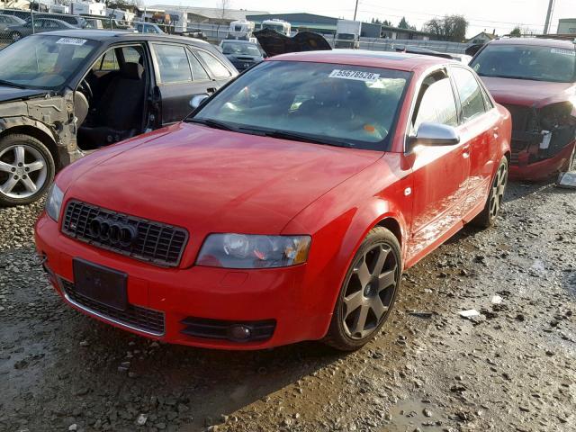 WAUPL58E55A125903 - 2005 AUDI S4 RED photo 2