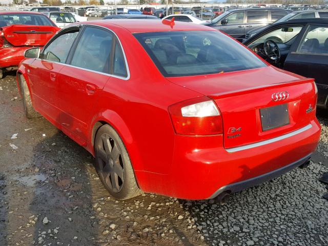 WAUPL58E55A125903 - 2005 AUDI S4 RED photo 3