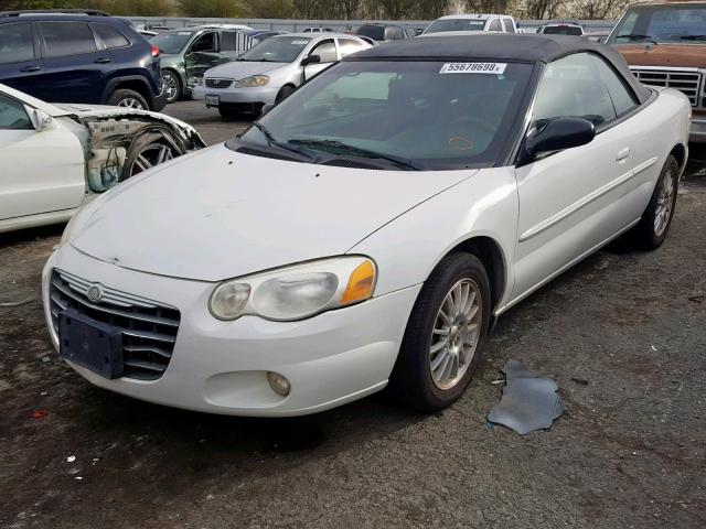 1C3EL55R54N254785 - 2004 CHRYSLER SEBRING LX WHITE photo 2