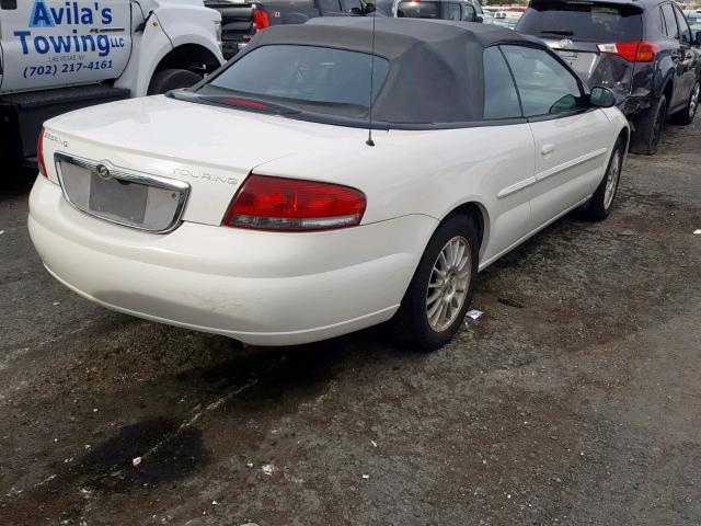 1C3EL55R54N254785 - 2004 CHRYSLER SEBRING LX WHITE photo 4