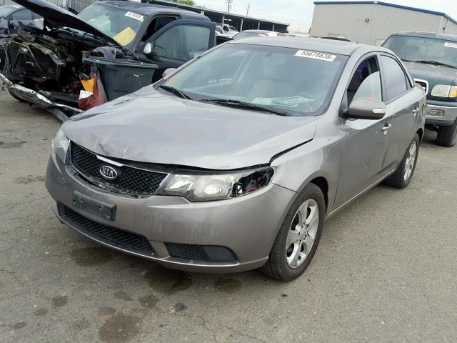 KNAFU4A2XA5295857 - 2010 KIA FORTE EX GRAY photo 2