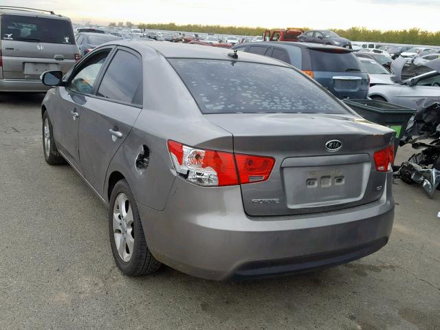 KNAFU4A2XA5295857 - 2010 KIA FORTE EX GRAY photo 3