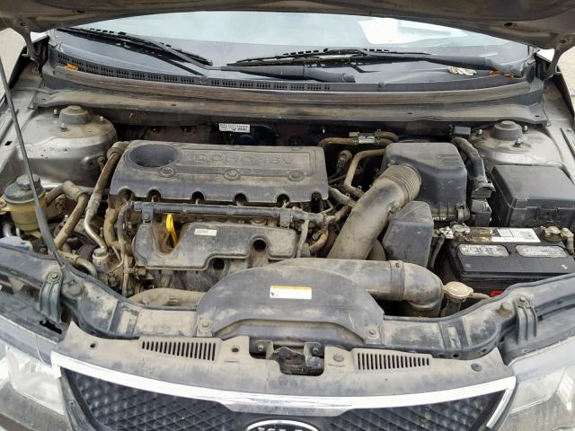 KNAFU4A2XA5295857 - 2010 KIA FORTE EX GRAY photo 7