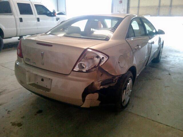 1G2ZF58B874130799 - 2007 PONTIAC G6 VALUE L GOLD photo 4