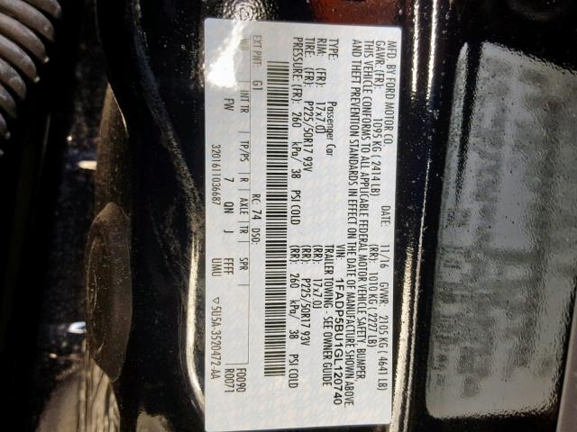 1FADP5BU1GL120740 - 2016 FORD C-MAX SEL BLACK photo 10