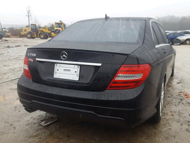 WDDGF4HB5CR208259 - 2012 MERCEDES-BENZ C 250 BLACK photo 4