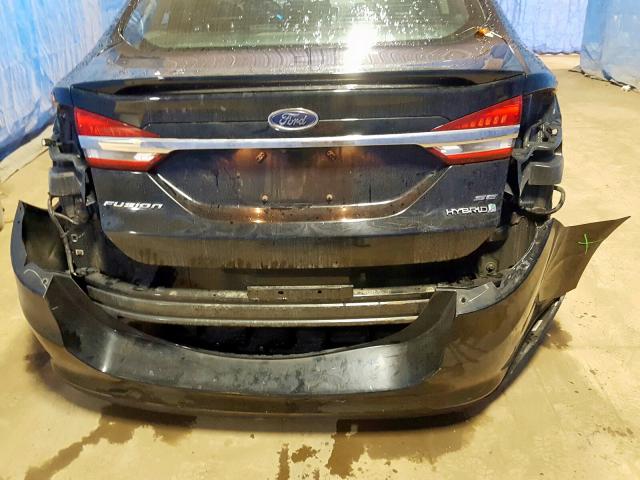 3FA6P0LU0JR269661 - 2018 FORD FUSION SE BLACK photo 9