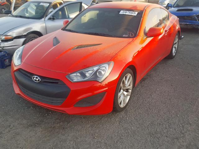 KMHHT6KD3DU105221 - 2013 HYUNDAI GENESIS CO RED photo 2