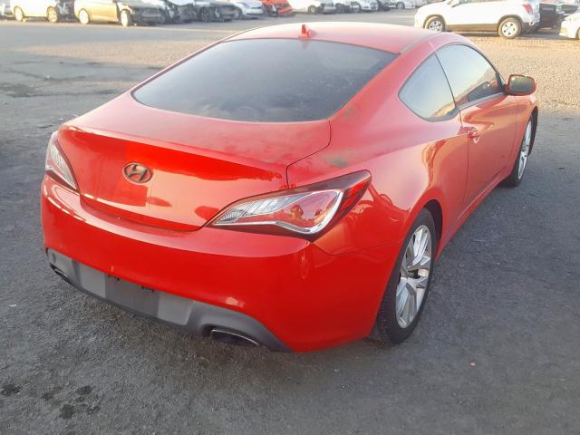 KMHHT6KD3DU105221 - 2013 HYUNDAI GENESIS CO RED photo 4