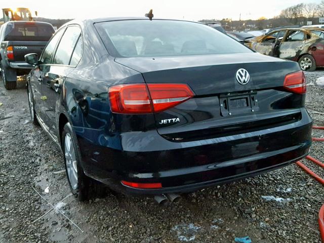 3VW2K7AJ7FM256769 - 2015 VOLKSWAGEN JETTA BASE Սև լուսանկար 3