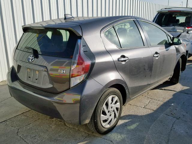 JTDKDTB30F1587339 - 2015 TOYOTA PRIUS C GRAY photo 4