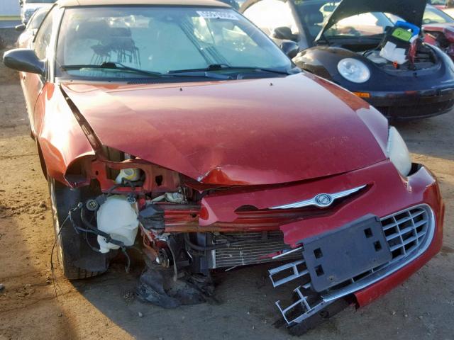 1C3EL55R02N280594 - 2002 CHRYSLER SEBRING LX RED photo 9