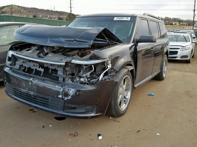 2FMGK5B8XEBD14877 - 2014 FORD FLEX SE BLACK photo 2