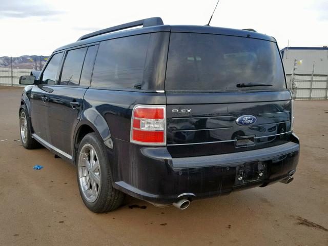 2FMGK5B8XEBD14877 - 2014 FORD FLEX SE BLACK photo 3