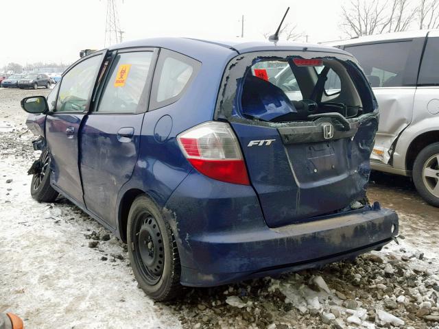 JHMGE8G39CC034874 - 2012 HONDA FIT BLUE photo 3