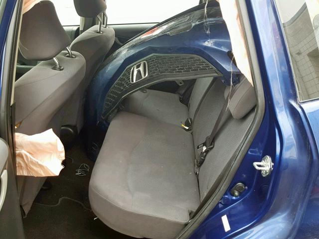 JHMGE8G39CC034874 - 2012 HONDA FIT BLUE photo 6