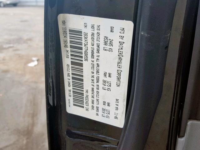 2B3KA73W77H680596 - 2007 DODGE CHARGER SR BLACK photo 10