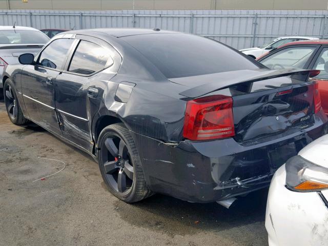 2B3KA73W77H680596 - 2007 DODGE CHARGER SR BLACK photo 3