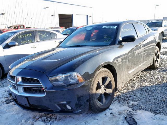 2C3CDXHG9DH628236 - 2013 DODGE CHARGER SX BLACK photo 2