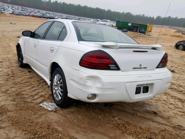 1G2NE52E45M217844 - 2005 PONTIAC GRAND AM S WHITE photo 3