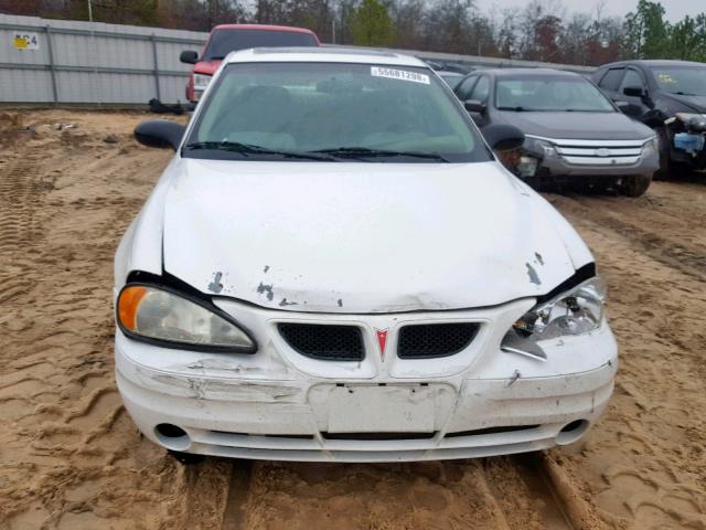 1G2NE52E45M217844 - 2005 PONTIAC GRAND AM S WHITE photo 9