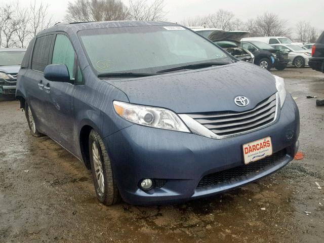 5TDYK3DC9FS651815 - 2015 TOYOTA SIENNA XLE BLUE photo 1