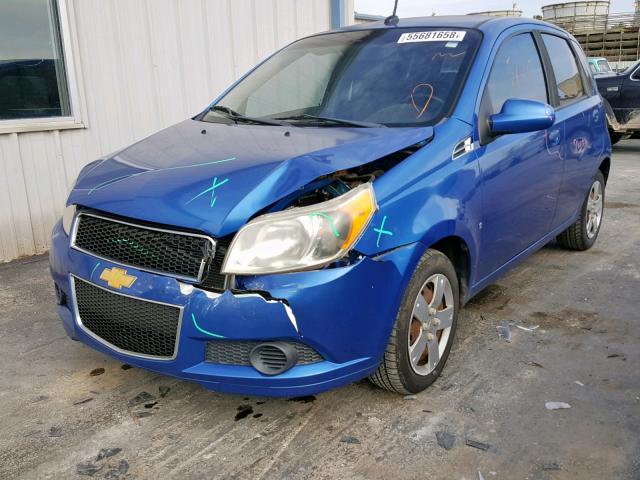 KL1TD66E29B299197 - 2009 CHEVROLET AVEO LS BLUE photo 2