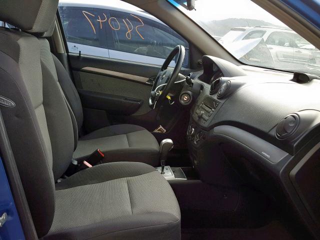 KL1TD66E29B299197 - 2009 CHEVROLET AVEO LS BLUE photo 5